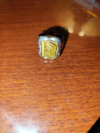 Anillo Plata Hombre Piedra Marrón