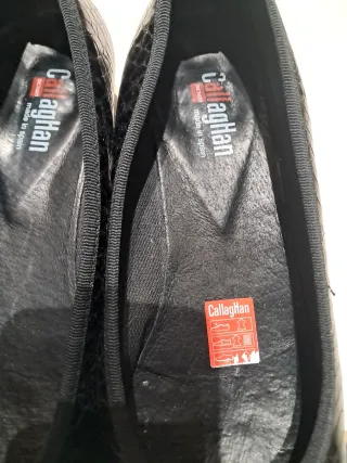 Manoletinas Callaghan Negras Piel Serpiente