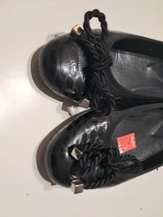 Manoletinas Callaghan Negras Piel Serpiente