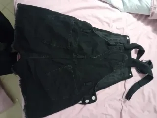 Salopette shorts in denim