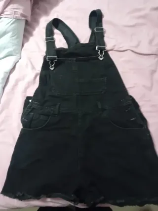 Salopette shorts in denim