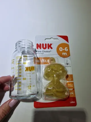 Tetinas Nuk First Choice+ 0-6m y Biberón