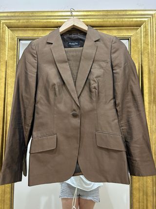 Traje Massimo Dutti Marrón Chocolate