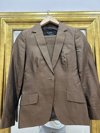 Traje Massimo Dutti Marrón Chocolate