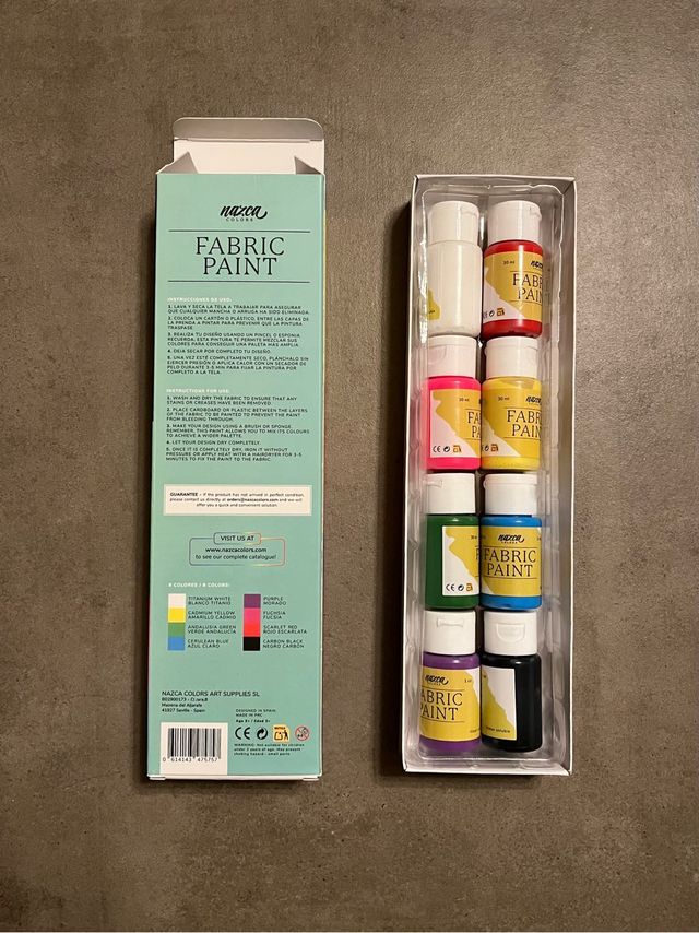 Set pennelli pittura tessuti