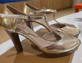 Zapatos Gloria Ortiz fiesta color platino