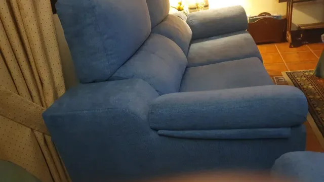 Sofás modulares grises azulados 2/3 plazas