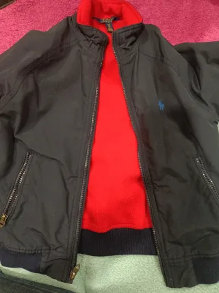 Chaqueta Polo Ralph Lauren Negra y Roja Talla 8