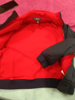 Chaqueta Polo Ralph Lauren Negra y Roja Talla 8