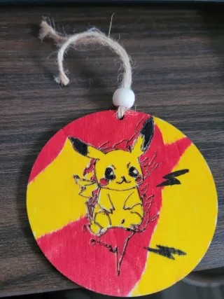 Decorazione Legno Pikachu Magnete