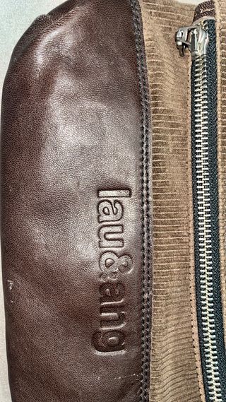 Bolso  piel y pana marrón