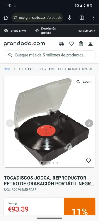 Giradischi Jocca. PREZZO TRATTABILE.