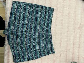 Falda pantalón mujer azul y verde