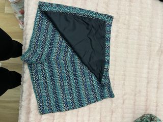 Falda pantalón mujer azul y verde