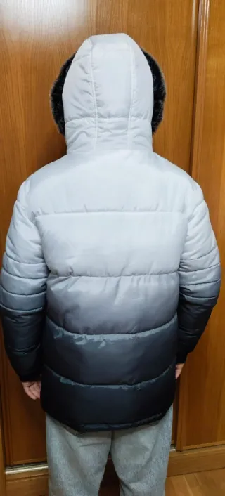 Plumífero Sonetti degradado gris y negro Talla 12