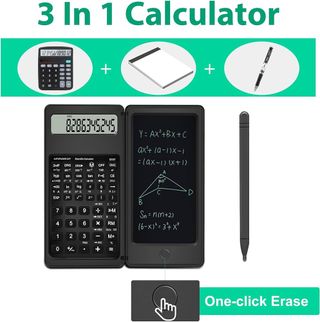 Calculadora LCD con Bloc de Notas Digital