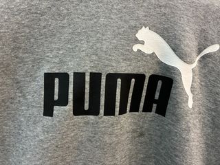 Sudadera Puma Gris con Logo Blanco