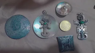 Lote 5 Broches y Colgantes Plata Mexicanos Peruano