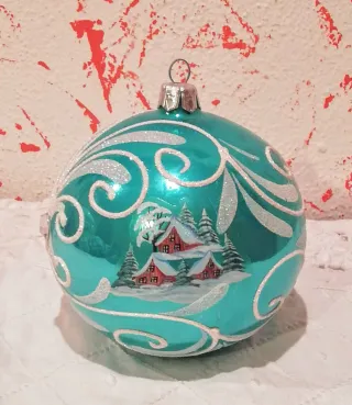 Palla Natale Vetro Dipinta a mano