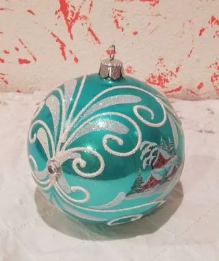 Palla Natale Vetro Dipinta a mano