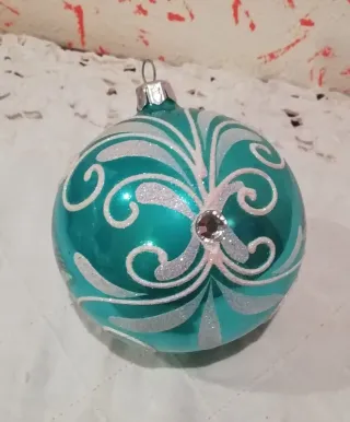 Palla Natale Vetro Dipinta a mano