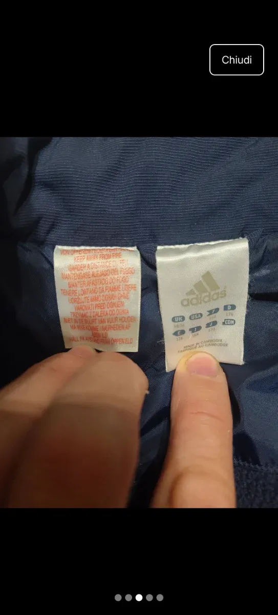 Giacca Adidas blu e azzurra