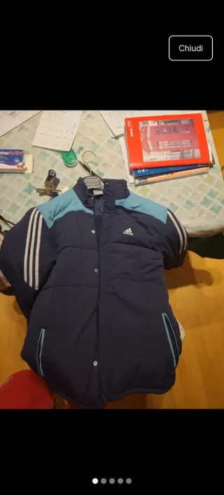 Giacca Adidas blu e azzurra