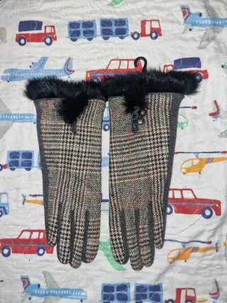 Guantes de mujer con pelo