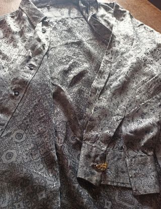 Camisa Vintage Estampada Nacarada