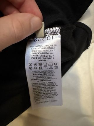 Polo Gucci nero con banda laterale