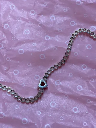 Pulsera Pandora Corazón Rojo y Plata