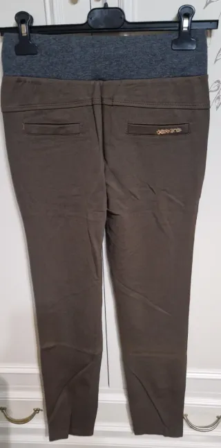 Pantaloni donna marrone e grigio