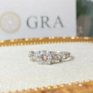 Anillo Moissanita Plata