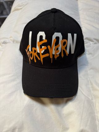Cappellino Dsquared2 Icon Forever Nero Arancione