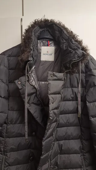 Chaqueta larga Moncler gris