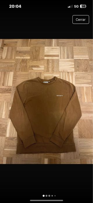 Sudadera Carhartt Marrón sin Capucha