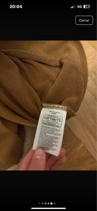 Sudadera Carhartt Marrón sin Capucha