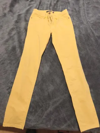 Pantalón Massimo Dutti Amarillo Talla 36