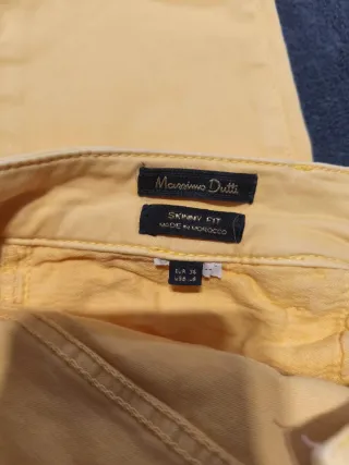 Pantalón Massimo Dutti Amarillo Talla 36