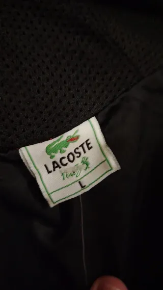 Giacca Lacoste nera con cappuccio