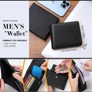 Billetera de Piel Hombre Negra A ESTRENAR