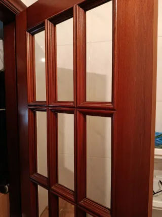 Puerta Sapelly Madera Maciza