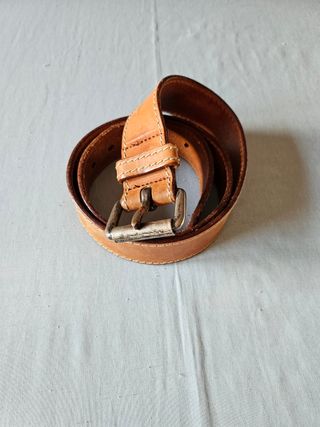 Cintura Invicta Pelle Marrone Fibbia Argento