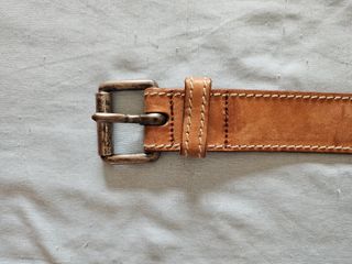 Cintura Invicta Pelle Marrone Fibbia Argento