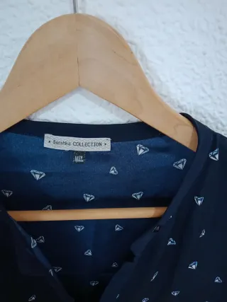 Blusa sin mangas azul marino Talla M