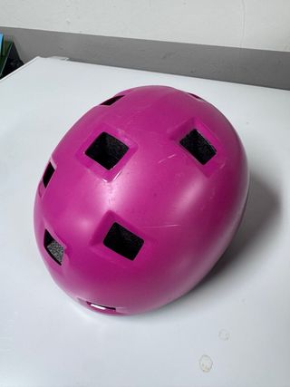 Casco patinete infantil rosa talla 52/54