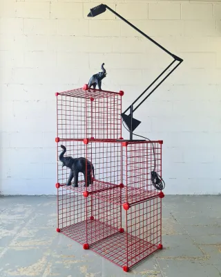 Estantería modular estilo POP.