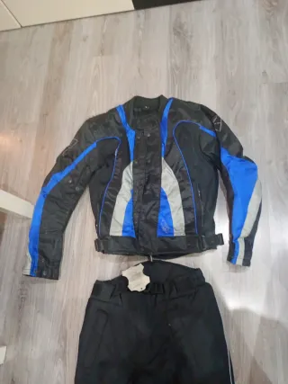 Conjunto Ropa Moto Utika Negro/Azul TALLA L