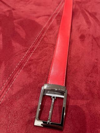 Cinturón Versace Rojo Hebilla Metálica