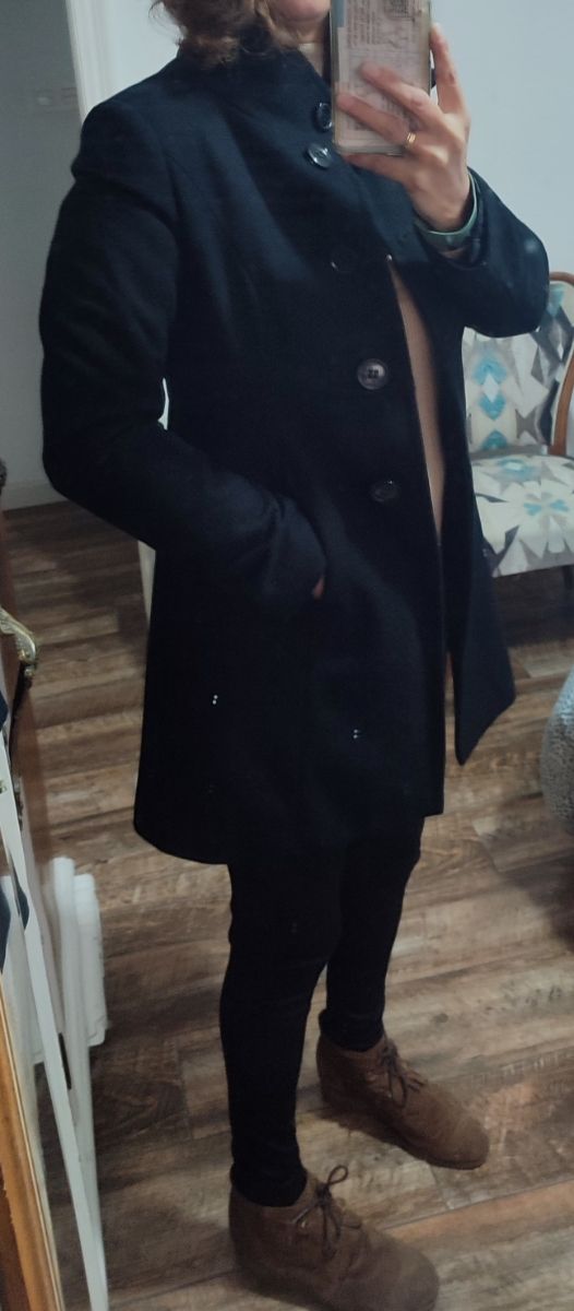 Abrigo de paño mujer benetton